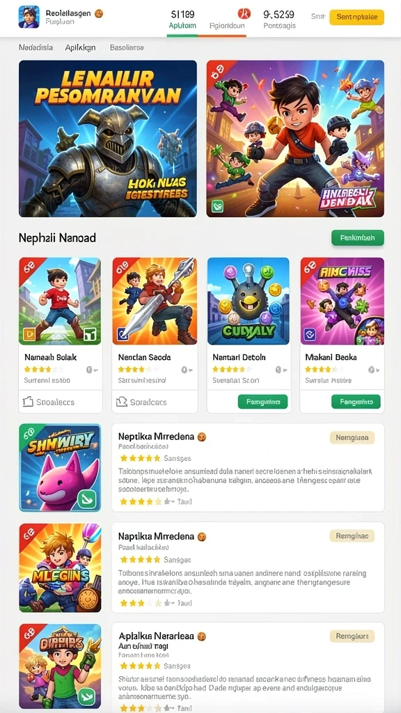 petirrp - Tampilan awal aplikasi yang menarik dan modern.